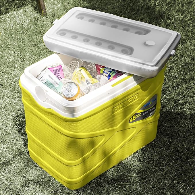 Pinnacle 10 Liter Insulated Cooler Lunch Box -Portable Camping/Picnic Hard Cooler –Coolbox Keeps Cool for 48 hrs. with Ice Retention–Heavy Duty Cooler for Beach, Grill, Travel,Tailgating,Small