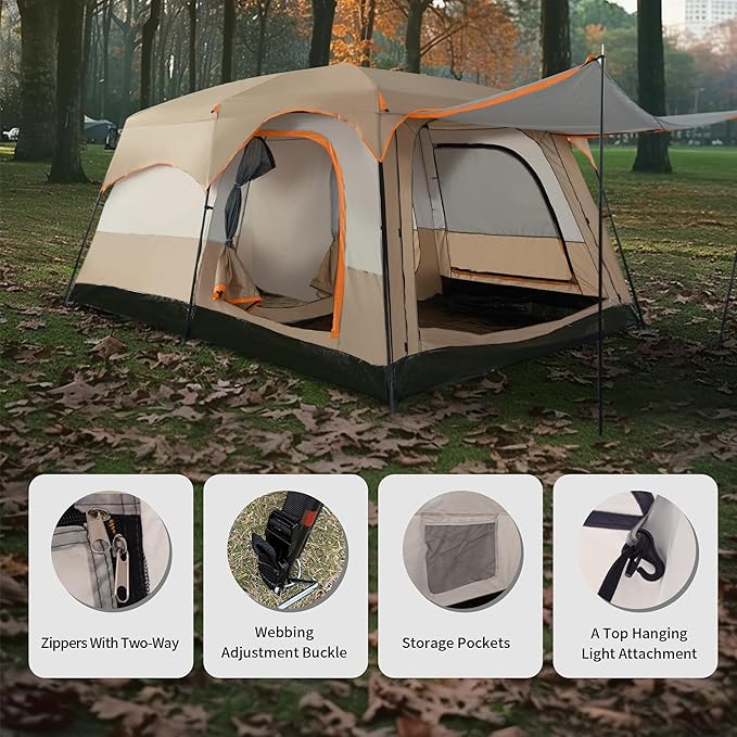 Ultralight Tent, Easy Setup, 1-2 Person Waterproof and Portable Tent for Camping Hiking Outdoor Climbing