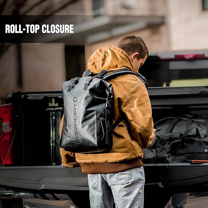 Waterproof Faraday Dry Bag - 17L Backpack - Fast, Easy Access for Device Shielding - Protect Data and Devices from Hacking, Tracking, EMP