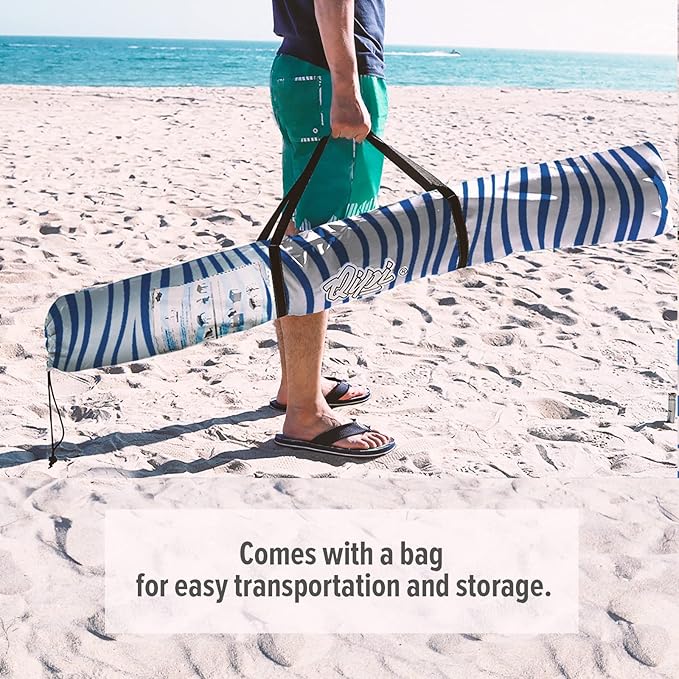 Qipi Beach Cabana - Easy to Set Up Canopy, Waterproof, Portable 6' x 6' Beach Shelter, Included Side Wall, Shade with UPF 50+ UV Protection, Ultimate Sun Umbrella - for Kids, Family & Friends