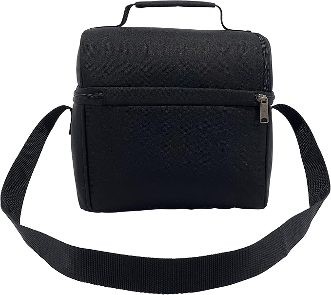 Carhartt Insulated 12 Can Two Compartment Lunch Cooler Bag - Rain Defender DWR Coating - Synthetic Lining Black 1 One Size One Size