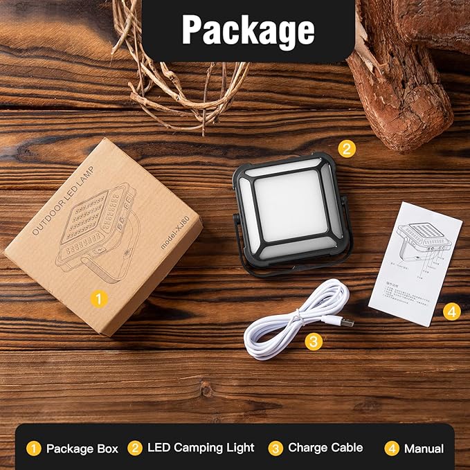 Lanterns for Power Outages, LED Camping Lantern Rechargeable 1000LM, 10000mAh Portable Emergency Light, Waterproof, 3 Modes for Tent, Outdoor, and Emergency Use（Green