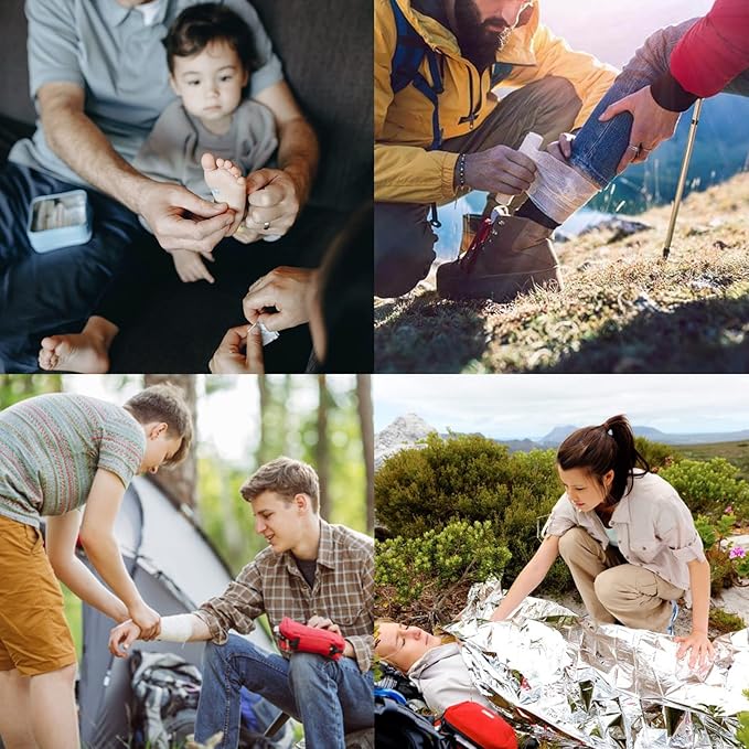 Waterproof First Aid Kit Roll Top Boat Emergency Kit with Waterproof Contents for Fishing Kayaking Boating Swimming Camping Rafting Beach Purple