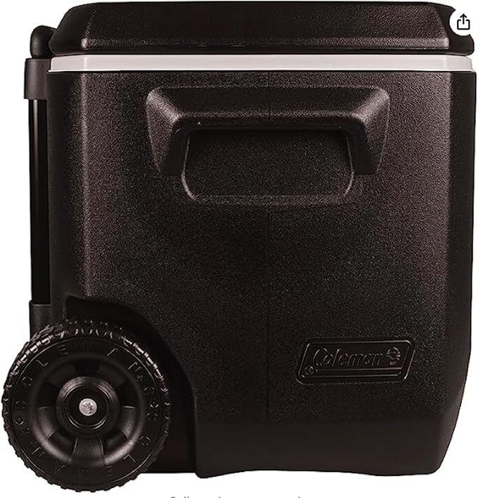 Coleman Xtreme 50qt Wheeled Cooler, Extra-Walled Insulation Keeps Ice up to 5 Days, Portable Rolling Hard Chiller