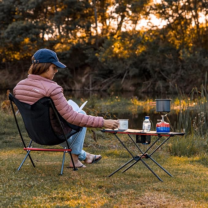 Naturehike Oxford Ultralight Rectangular Folding Table Picnic Camping Table Kitchen Table Portable Hiking Camping Outdoor (Black)