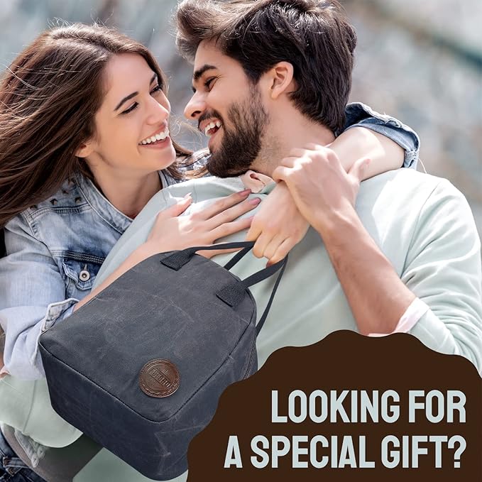 Lunch Tote Bag Box for Professional Women Men Reusable Insulated, Leakproof Waterproof Thermal Cooler Food Handbags High Capacity for Travel Work Picnic (Elegant Gray)