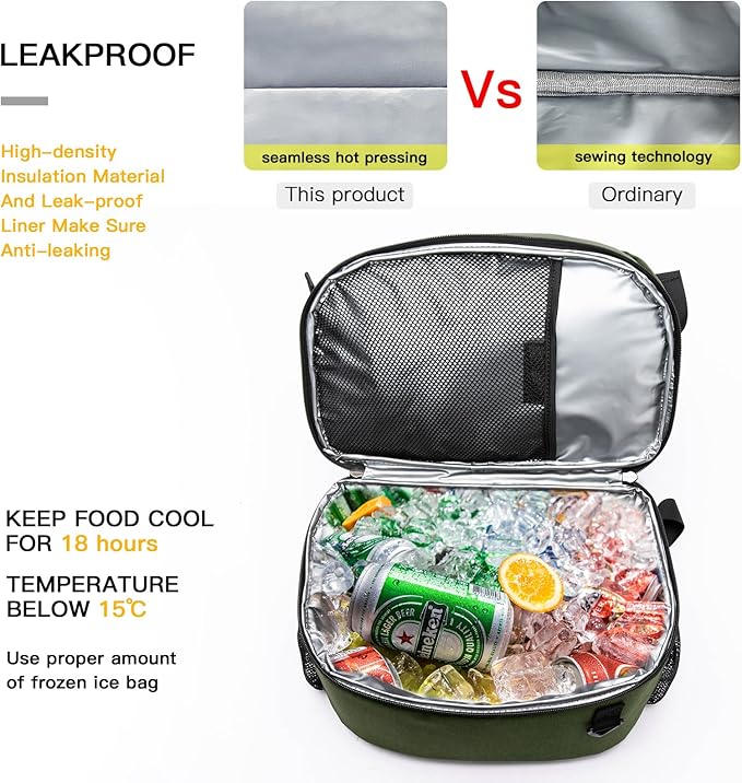 TUGUAN Insulated Cooler Backpack 38/42 Cans Double Deck Leakproof Lightweight Soft Lunch Backpack Small Cooler Bag Beach Picnic