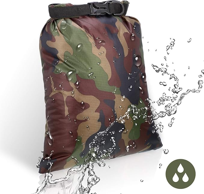 Shappy 6 Pcs Waterproof Dry Bag Set 6 Sizes Lightweight Sacks and Long Adjustable Shoulder Strap Outdoor Water Proof Keep Gear Dry Bag Stuff Sacks for Backpacking, Boating, Hiking, Camping (Camo)