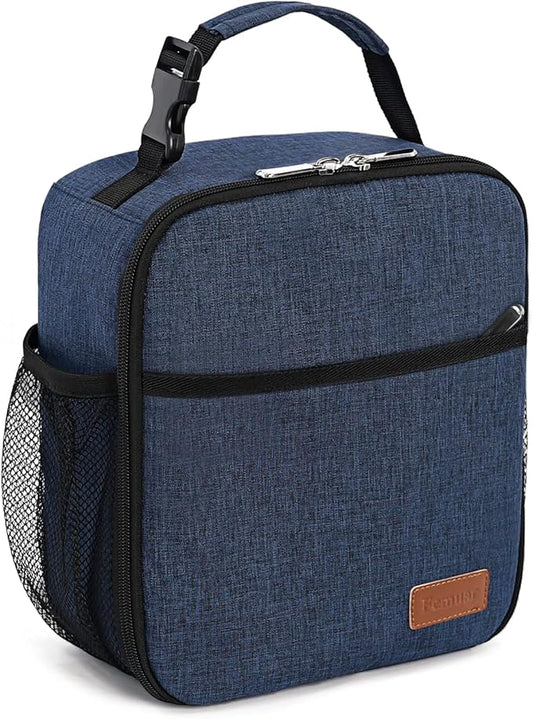 Femuar Lunch Box for Men Women Adults, Small Lunchbox for Work Picnic - Reusable Lunch bag Portable Lunch tote, Blue