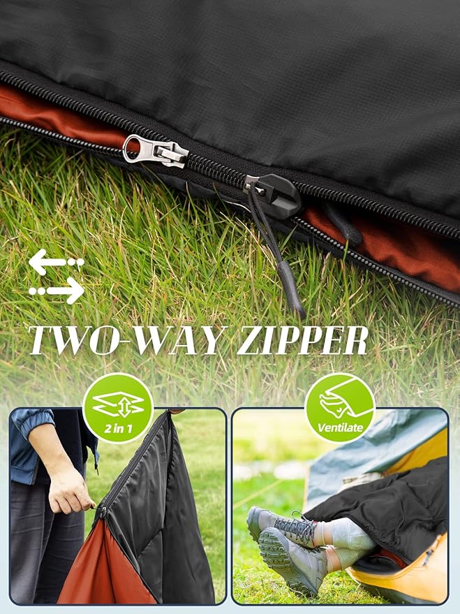 Bessport Lightweight Sleeping Bag, Ultralight Backpacking Sleeping Bag, 3 Season Waterproof for Adults Kids, Outdoor, Hiking, Camping