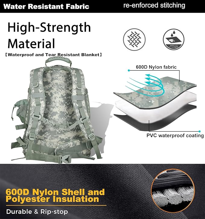 Tactical Backpack Military Army Daypack - Assault Pack for Men Molle Backpacks Bug Out Bag 3 Day Pack for Hiking