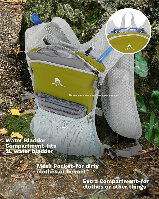 Running Vest for Women and Men, Hydration Backpack for Runners, Trail, Hiking, Biking and Walking, with Front Phone Holder, Adjustable Chest and Waist Strap