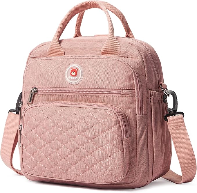 Insulated Lunch Bag Backpack for Women/Men, 3 carrying way Lunch Tote, Large Waterproof Cooler Box with Side pockets for Adults, College, Work, Beach, Picnic, Pink