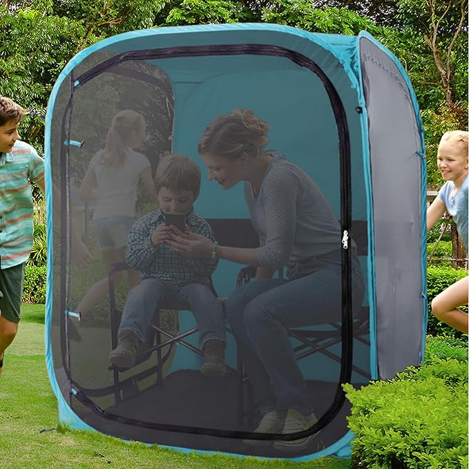 WeatherPod® The Original Shark Tank MyPod™ Mesh 1-2 Person Pop-Up Screen Pod - Keeps Out Bugs, Mosquitos, and Harmful UV Rays - UPF 50 for Maximum Protection from The Sun