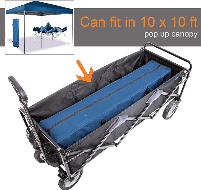 MacSports WTCX-100 Mac Sports Extended Wagon Bag & Storage, Long, Black