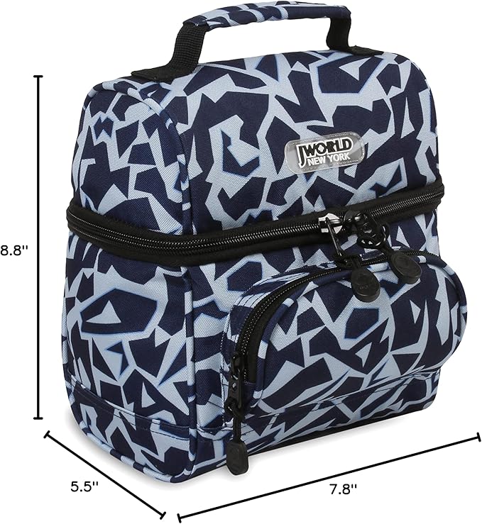 J World Corey Kids Lunch Bag. Insulated Lunch-Box for Boys Girls, Crush