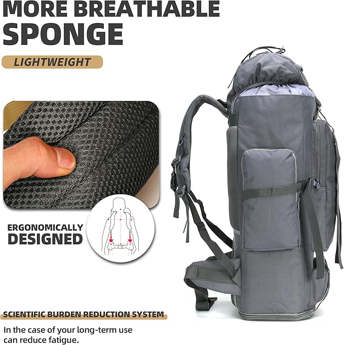 NMJVJL 100L Camping Hiking Military Tactical Backpack Outdoor Climbing Sport Bags for Camping,Backpacking