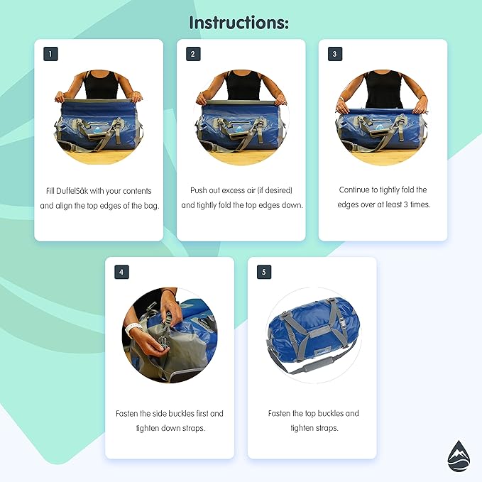 Skog Å Kust Duffelsak Heavy Duty Waterproof Duffel - Gear Bag for Sports, Travel, & More - 40L DigiCamo