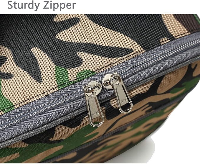 FlowFly Kids Lunch box Insulated Soft Bag Mini Cooler Back to School Thermal Meal Tote Kit for Girls, Boys, Forest