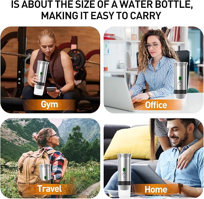 APSARAS USA Portable Coffee Maker, Portable Espresso Maker, 20 bar Mini Espresso Machine, 3in1 Electric Espresso Maker, Travel Coffee Maker with Ground Coffee & Capsule(Ns&DG) for RV, Camping