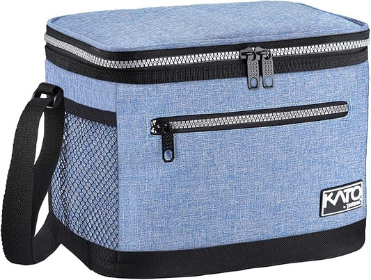 Tirrinia Insulated Lunch Box for Men/Women, Leakproof Thermal Lunch Bag for Office Picnic Work Beach Camping,Reusable Lunch Cooler Tote for Adult, Light Blue