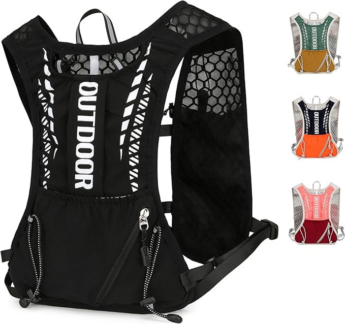 5L Hydration Backpack for Women and Men - Lightweight Running Vest with 1.5L Water Bladder, Water Backpack for Hiking, Running, Biking, Cycling and Rave, Adjustable Straps