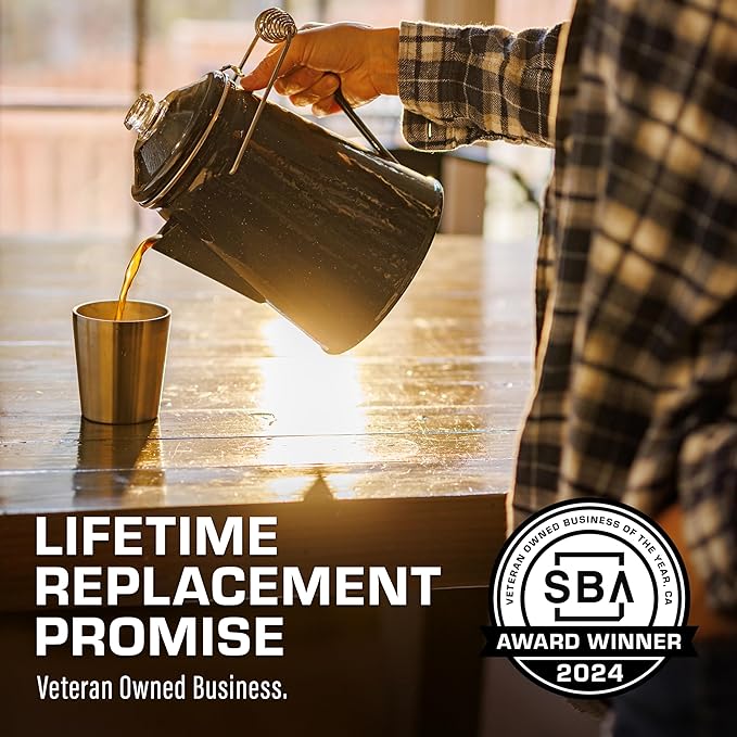 COLETTI Classic Percolator Coffee Pot — Camping Coffee Percolator, Campfire Coffee Pot – Camping Percolator for Groups — Brew for the Whole Campsite (Black, 18 Cup)