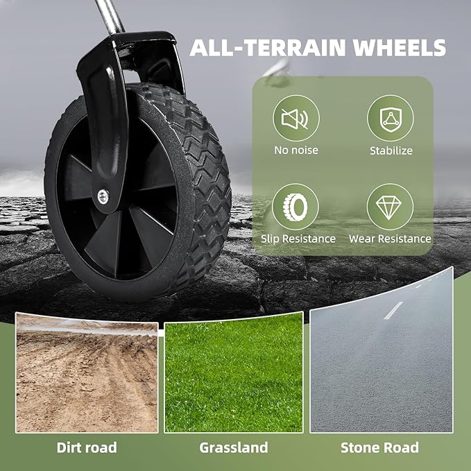 Collapsible Wagon Cart Foldable, 100L Folding Wagon Cart with Wheels, Outdoor Utility Carts with 350lbs Weight Capacity for Grocery Beach Camping Shopping, Black
