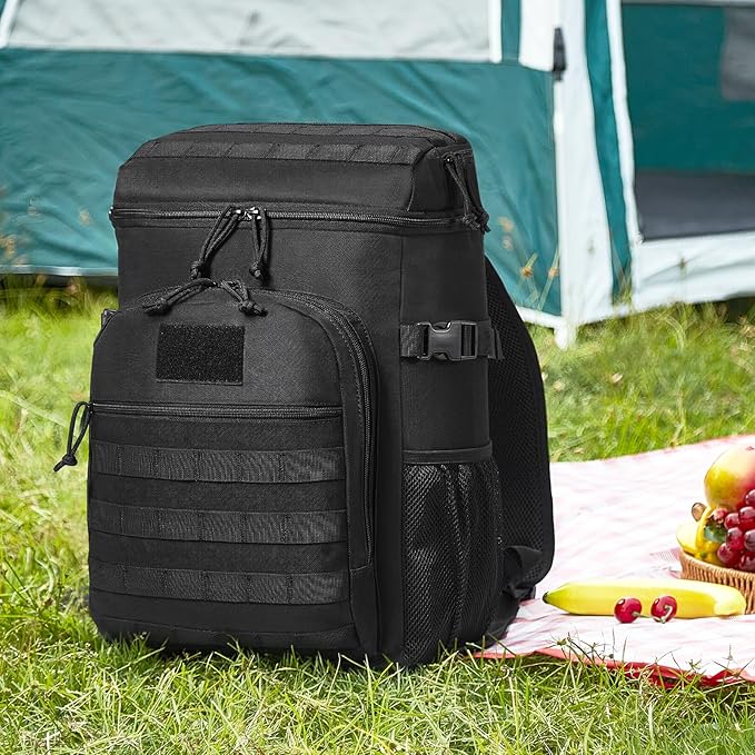 VEVOR Tactical Backpack Cooler, 25L Lunchbox for Work Insulated Leakproof with MOLLE, Lunch Cooler Box with Storage Bags, Lunch Bags Soft Cooler for Office, Picnic, Hiking, Beach, Camping