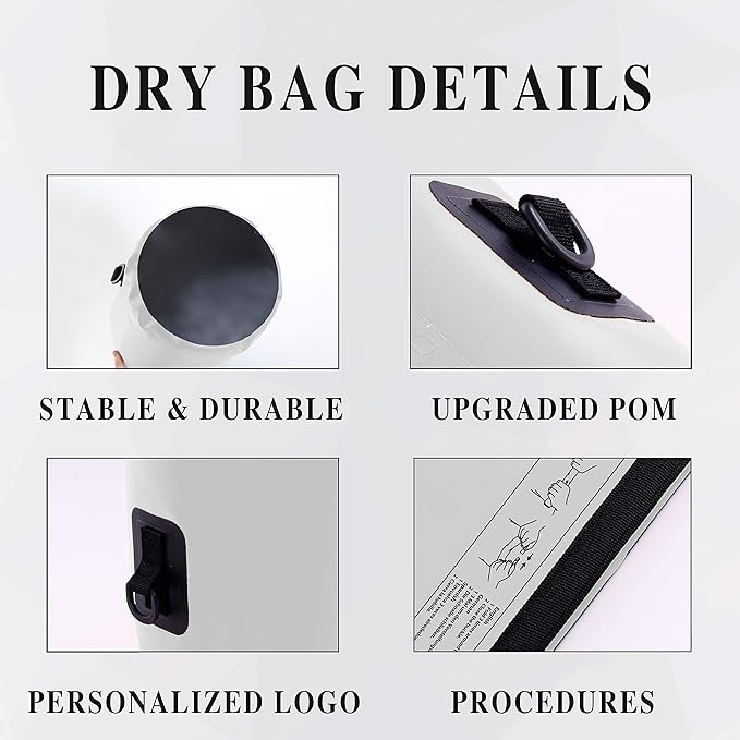 IDRYBAG Dry Bags for Kayaking Waterproof 2L/5L/10L/15L/20L, Small Dry Bag Waterproof Floating, Dry Sack Waterproof Bag for Paddleboarding Travel