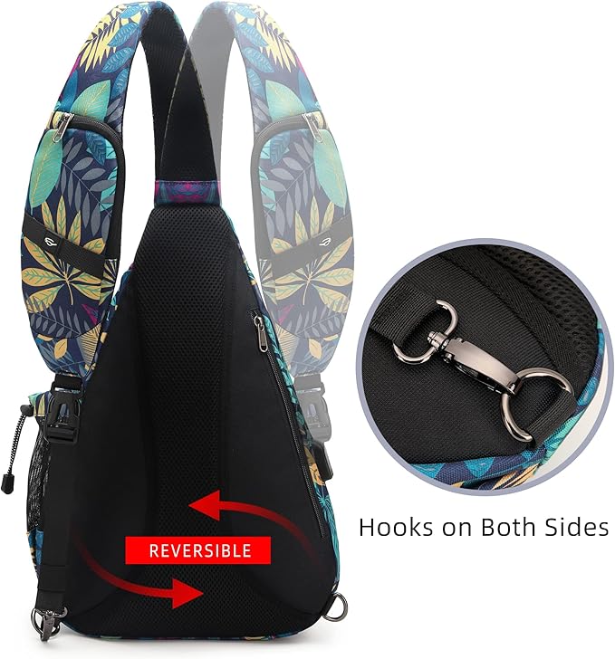 Water-Proof Sling bag/Crossbody Backpack/Shoulder Bag with USB Charging Port for Travel, Hiking, Cycling, Camping