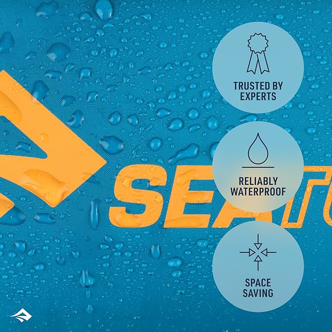 Sea to Summit eVac Dry Bag, Roll-Top Compression Sack, 8 Liter, Turkish Tile Blue