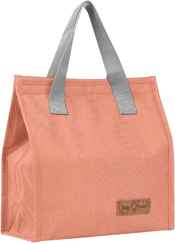 Lunch Bag Insulated, Lunch Box Bag, Reusable Lunch Tote Bag, Lunch Box Container Bag Insulated for Women, Men, Work, Office, Travel - Pink