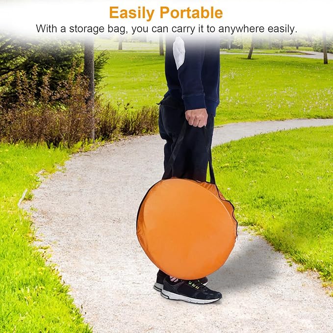 Pop Up Beach Tent for 2-3 Person, UPF50+ Anti-UV Sun Shelter w/Storage Bag, Portable Waterproof Instant Sun Shade Canopy for Outdoor Beach Camping Hiking Travel Family, Orange