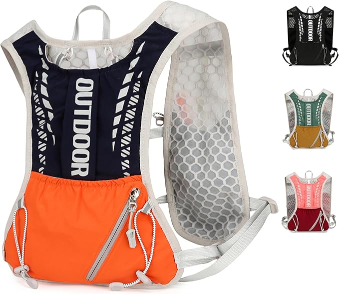 5L Hydration Backpack for Women and Men - Lightweight Running Vest with 1.5L Water Bladder, Water Backpack for Hiking, Running, Biking, Cycling and Rave, Adjustable Straps