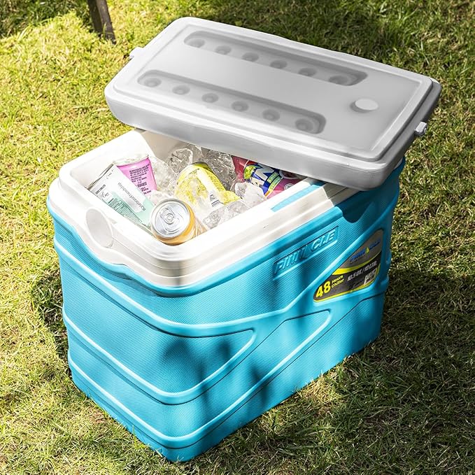 Pinnacle 10 Liter Insulated Cooler Lunch Box -Portable Camping/Picnic Hard Cooler –Coolbox Keeps Cool for 48 hrs. with Ice Retention–Heavy Duty Cooler for Beach, Grill, Travel,Tailgating,Small