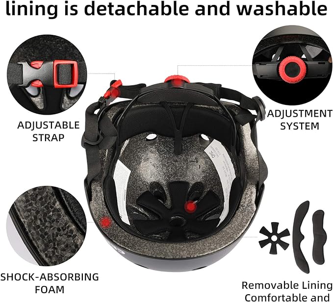 Kids Bike Helmet,Toddler Skateboard Helmets for Ages 2-3-5-8-14 Years Boys Girls，Adjustable Multi-Sport Bicycle Skateboarding Football Roller Skating Scooter Rollerblade Balance Bike Helmet