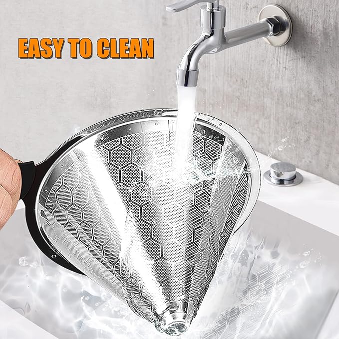 Pour Over Coffee Dripper, Reusable Cone Coffee Filter 1-4 cup, Stainless Steel Portable Coffee Filters Coffee Maker with Cleaning Brush for Home Office Travel Camping