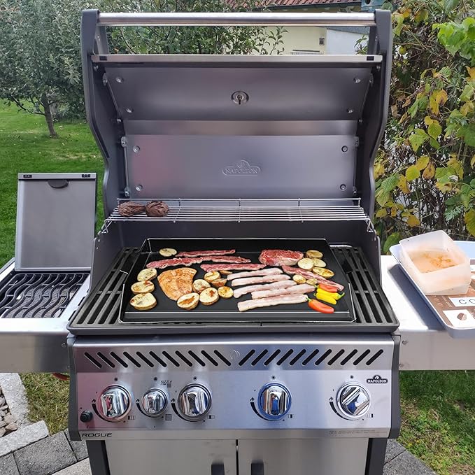 Universal Cast Iron Griddle 23" X 16",Pre-Seasoned Nonstick Coating Griddle Stove Top Griddle For All Gas Grills And 4 Burner Range Oven,Cast Iron Griddle For Stove Top With Extra High Sidewalls