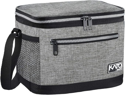 Tirrinia Insulated Lunch Box for Men/Women, Leakproof Thermal Lunch Bag for Office Picnic Work Beach Camping,Reusable Lunch Cooler Tote for Adult, Light Grey
