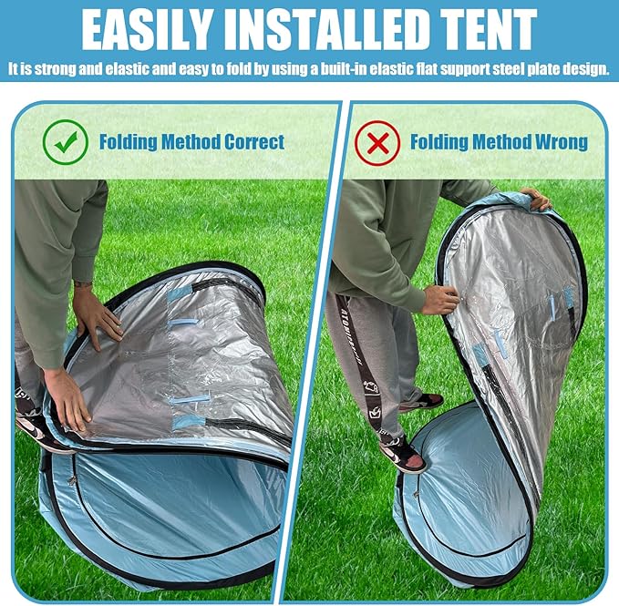 Sports Tent Pop Up Shelter, Instant Clear View Sports Pod, Weather Proof Pod Outdoor Rain Tents Camping Sun Shelter with 2 Windows for Sports Events, Hiking, Fishing, Beach 39.37 * 39.37 * 64.56”