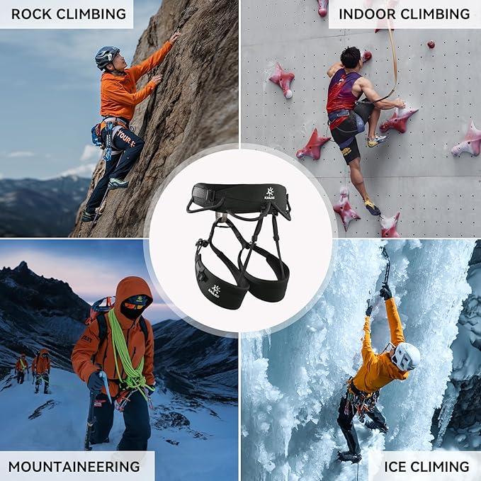 KAILAS B4 Rocking Climbing Harness Adjustable Roofing Harness Rescue Safety Harness Tree Climbing Harness Spikes