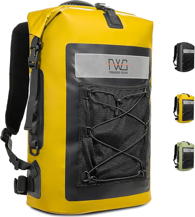 Dry Bag Backpack, 40L Floating Waterproof Backpack Roll-Top Closure for Kayaking, Boating, Hiking, Camping