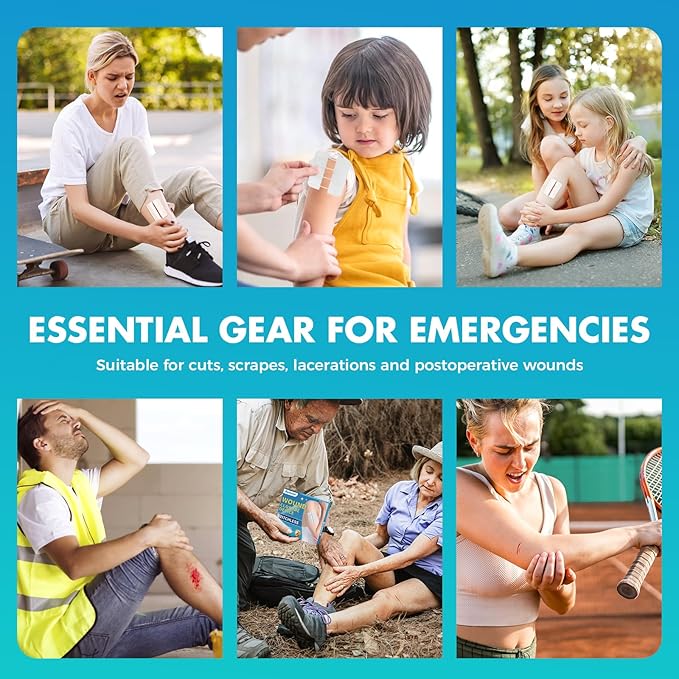 Zip Stitch Wound Closure Strips Extra Large | 2-Pack Stitchless Butterfly Bandages | Adjustable Tension for Painless Laceration Repair, Post-Surgery Care & Emergency First Aid