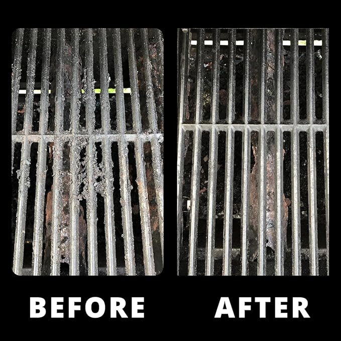 Grill Rescue BBQ Replaceable Scraper Cleaning Head, [Rescue-Upgraded], Bristle Free, Durable and Unique Scraper Tools for Cast Iron or Stainless-Steel Grates, Barbecue Cleaner (Rescue Pro)