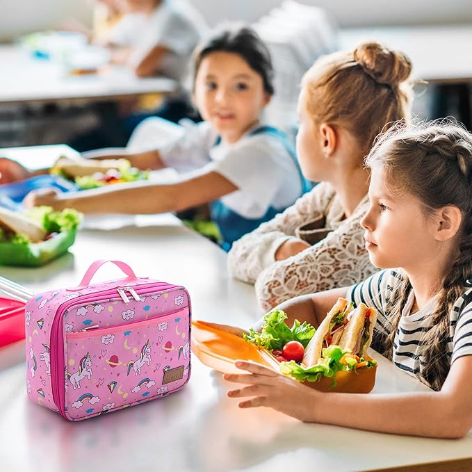 Lifewit Freezable Lunch Box, Insulated Reusable Lunch Bag with 2 Ice Packs, Mini Cooler Snack Bag for Bento Box for Salad, Sandwich, Snacks fo Men Women for Work, Pink 5L