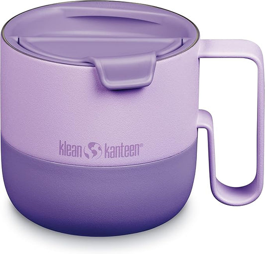 Klean Kanteen Rise Tumbler - Insulated Stainless Steel Tumbler w/ Flip Lid, 16 oz, Lilac