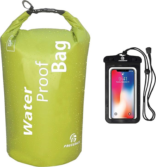 Waterproof Dry Bag - Lightweight Dry Sack with Seals and Waterproof Case - Float on Water - Keeps Gear Dry for Kayaking, Beach, Rafting, Boating, Hiking, Camping and Fishing