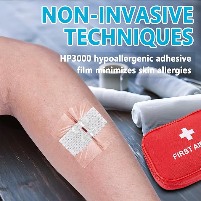 Senvok Emergency Wound Closure Device 4 Pcs - Upgraded Zip Stitch Wound Closure Strips - Butterfly Bandages Laceration Closure Strips for Quick, Painless, Stitchless Wound Closure