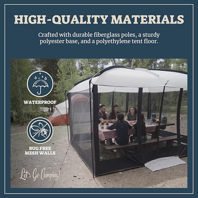 Magnetic Screen House, Magnetic Screen Shelter for Camping, Travel, Picnics, Tailgating, and More